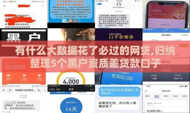 有什么大数据花了必过的网贷,归纳整理5个黑户资质差贷款口子