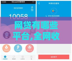 网贷有哪些平台,全网收集5个黑户稳下的贷款口子