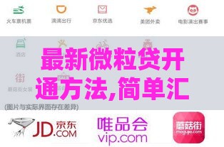 最新微粒贷开通方法,简单汇总5个钟腾信黑户口子