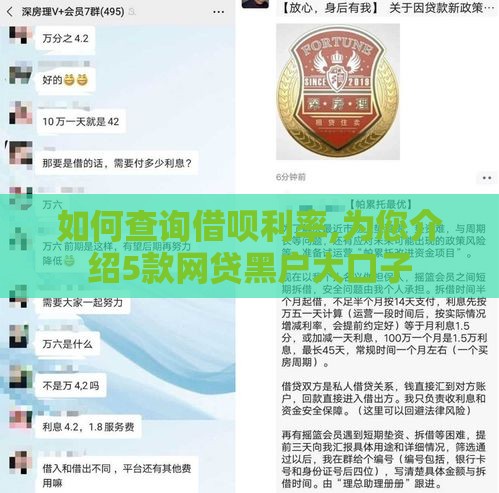 如何查询借呗利率,为您介绍5款网贷黑户大口子