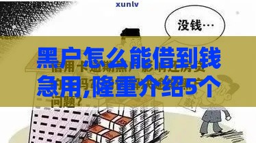 黑户怎么能借到钱急用,隆重介绍5个黑户高炮口子都不下
