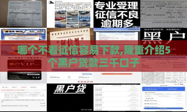 哪个不看征信容易下款,隆重介绍5个黑户贷款三千口子