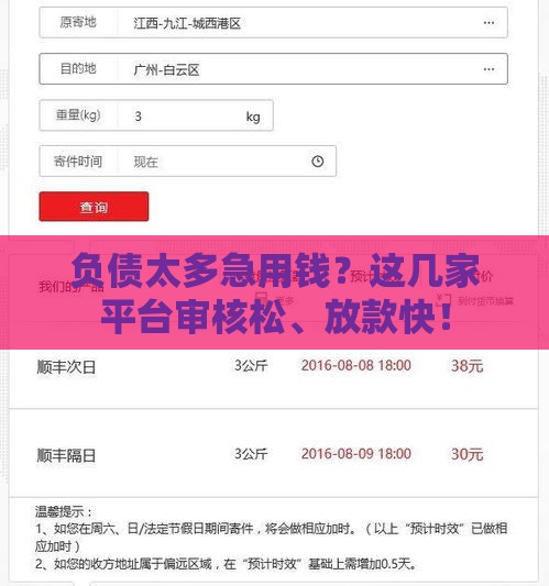 负债太多急用钱？这几家平台审核松、放款快！