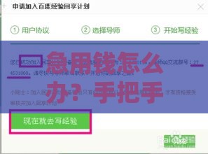 急用钱怎么办？手把手教你网上快速借100元正规方法
