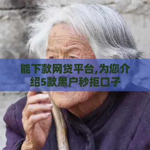 能下款网贷平台,为您介绍5款黑户秒拒口子
