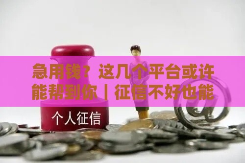 急用钱？这几个平台或许能帮到你｜征信不好也能借钱