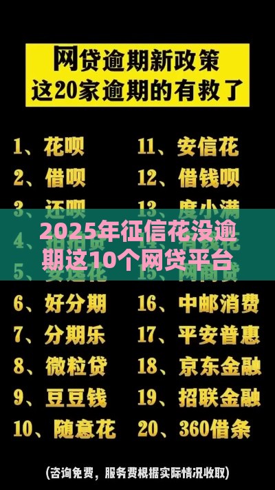 2025年征信花没逾期这10个网贷平台轻松下款、秒批到账
