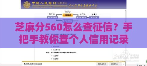 芝麻分560怎么查征信？手把手教你查个人信用记录