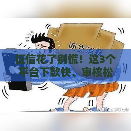 征信花了别慌！这3个平台下款快、审核松，亲测有效