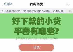 好下款的小贷平台有哪些？这5个口子通过率高！