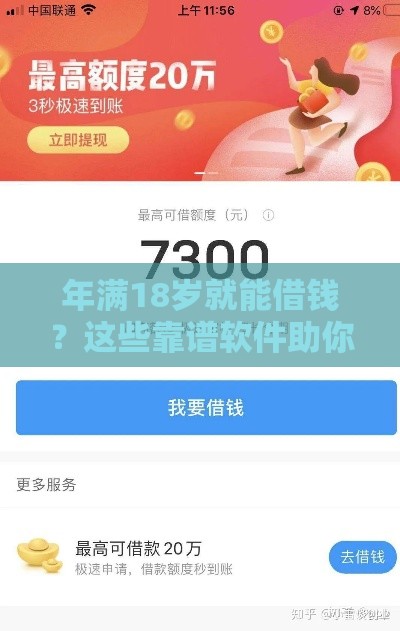 年满18岁就能借钱？这些靠谱软件助你轻松解决资金难题！