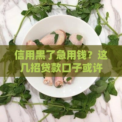 信用黑了急用钱？这几招贷款口子或许能帮到你