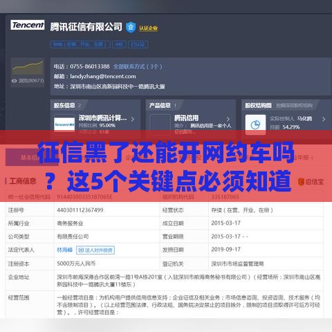 征信黑了还能开网约车吗？这5个关键点必须知道