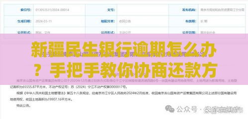 新疆民生银行逾期怎么办？手把手教你协商还款方案