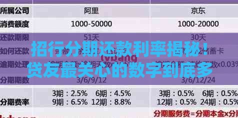 招行分期还款利率揭秘！贷友最关心的数字到底多少？