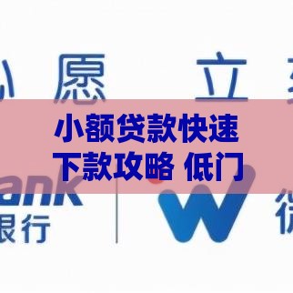 小额贷款快速下款攻略 低门槛轻松拿资金