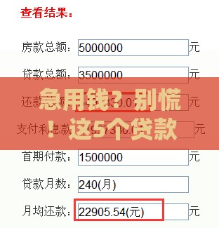 急用钱？别慌！这5个贷款平台容易下款，实测避坑攻略分享