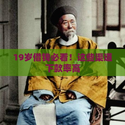 19岁借钱必看！这些渠道下款率高