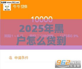 2025年黑户怎么贷到1000块？三个安全口子推荐