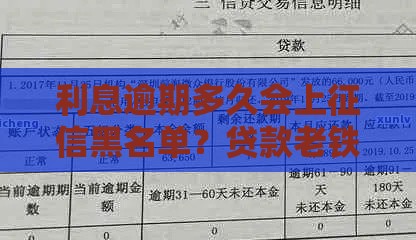 利息逾期多久会上征信黑名单？贷款老铁必看！
