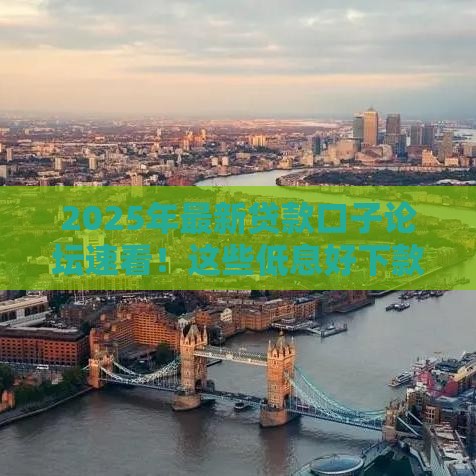 2025年最新贷款口子论坛速看！这些低息好下款平台必看攻略