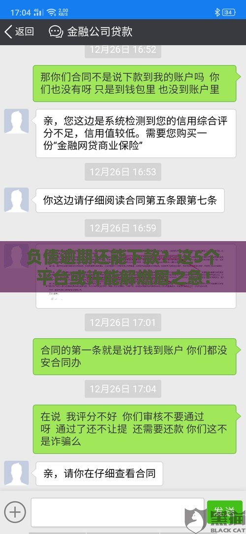 负债逾期还能下款？这5个平台或许能解燃眉之急！