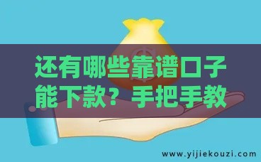 还有哪些靠谱口子能下款？手把手教你避坑