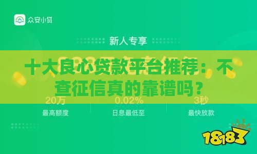 十大良心贷款平台推荐：不查征信真的靠谱吗？