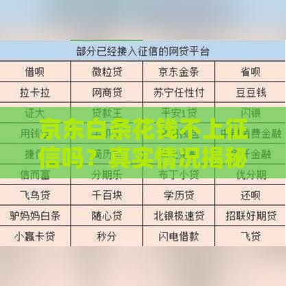 京东白条花钱不上征信吗？真实情况揭秘！