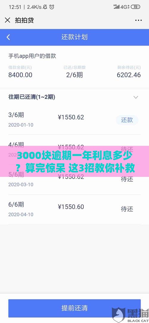 3000块逾期一年利息多少？算完惊呆 这3招教你补救