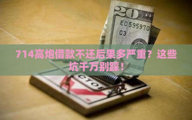 714高炮借款不还后果多严重？这些坑千万别踩！
