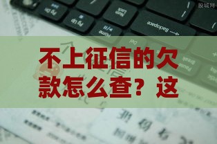 不上征信的欠款怎么查？这5招实测有用必看！