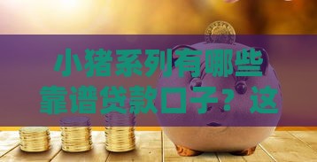 小猪系列有哪些靠谱贷款口子？这5个平台最值得一试