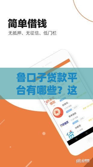 鲁口子贷款平台有哪些？这5个靠谱渠道助你避坑！