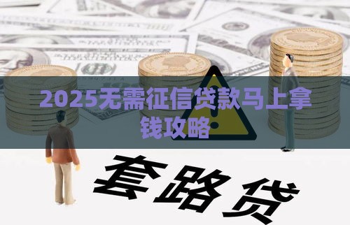 2025无需征信贷款马上拿钱攻略