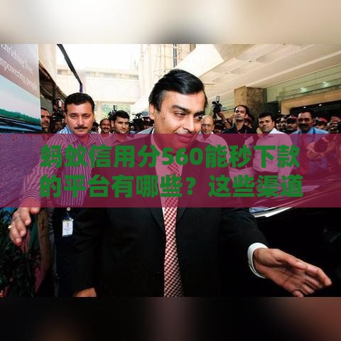 蚂蚁信用分560能秒下款的平台有哪些？这些渠道审核快、门槛低！