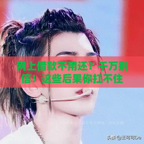 网上借款不用还？千万别信！这些后果你扛不住