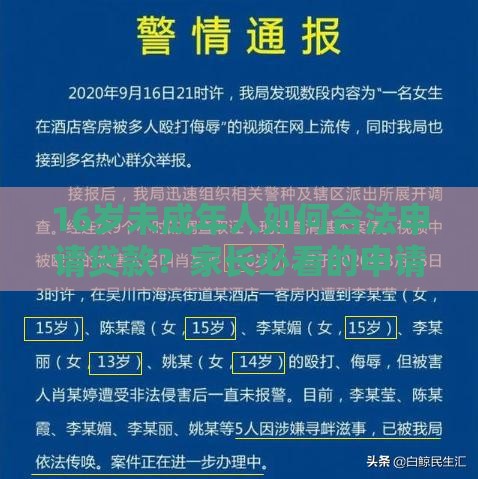 16岁未成年人如何合法申请贷款？家长必看的申请攻略