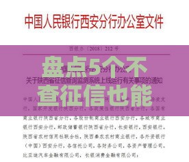 盘点5个不查征信也能借款的平台（附避坑指南）