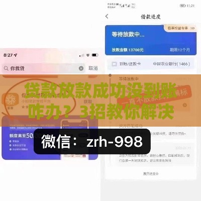 贷款放款成功没到账咋办？3招教你解决