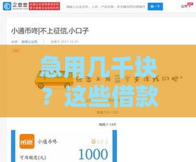 急用几千块？这些借款渠道不查征信也能下款