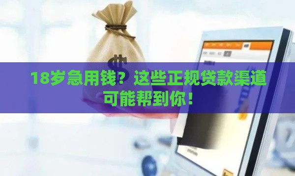 18岁急用钱？这些正规贷款渠道可能帮到你！