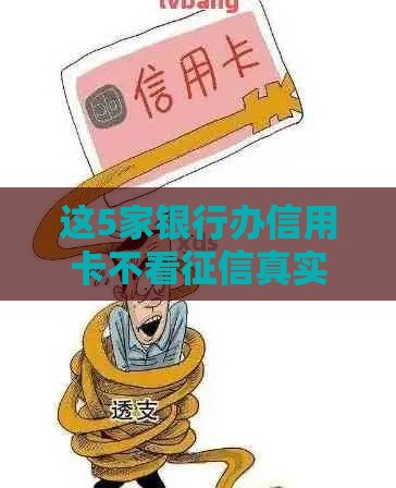 这5家银行办信用卡不看征信真实推荐