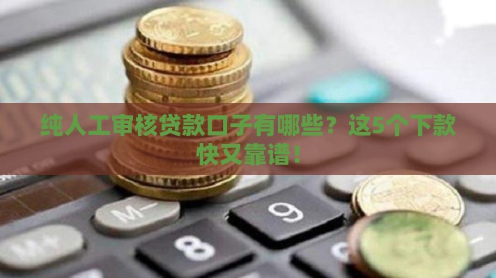 纯人工审核贷款口子有哪些？这5个下款快又靠谱！