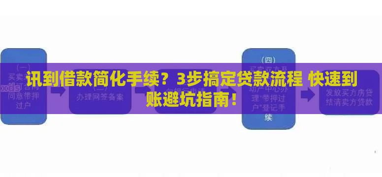 讯到借款简化手续？3步搞定贷款流程 快速到账避坑指南！