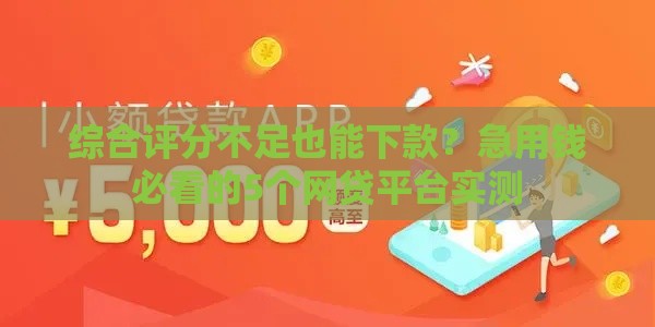 综合评分不足也能下款？急用钱必看的5个网贷平台实测