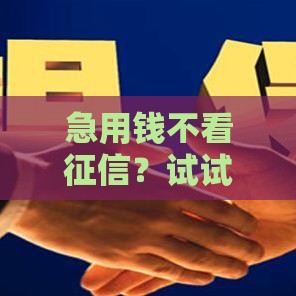 急用钱不看征信？试试这些正规借款平台，快速到账有诀窍！