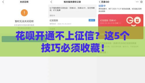 花呗开通不上征信？这5个技巧必须收藏！