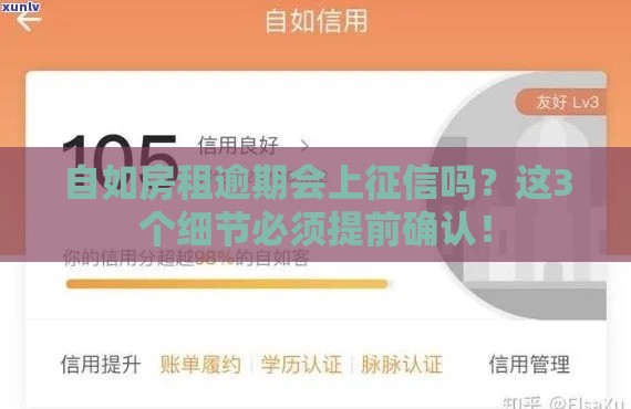 自如房租逾期会上征信吗？这3个细节必须提前确认！