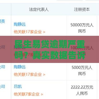 民生易贷逾期严重吗？真实数据告诉你答案！